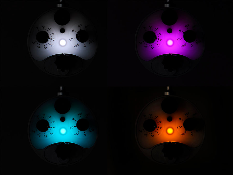 Illuminated Retra Maxi back panel for night dive strobe settings